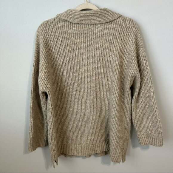 Talbots Shawl Collar Shaker Stitch Pullover Wool Blend Sweater Women’s Size XL - Picture 5 of 6